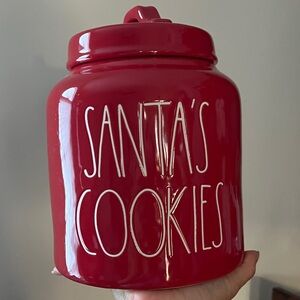 Red Santa's Cookies Jar